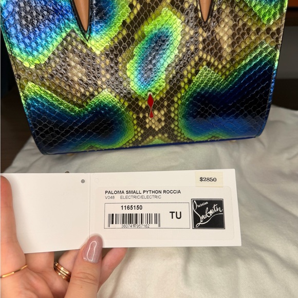 RARE Christian Louboutin Paloma Python Roccia - Small - Picture 16 of 16